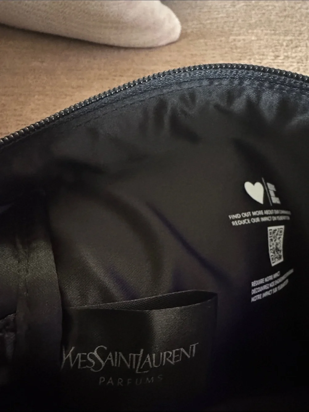Black Embossed YSL Leather Clutch Wallet